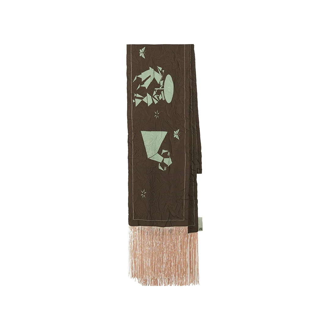 Crinkled Geometric Scarf - Image 4