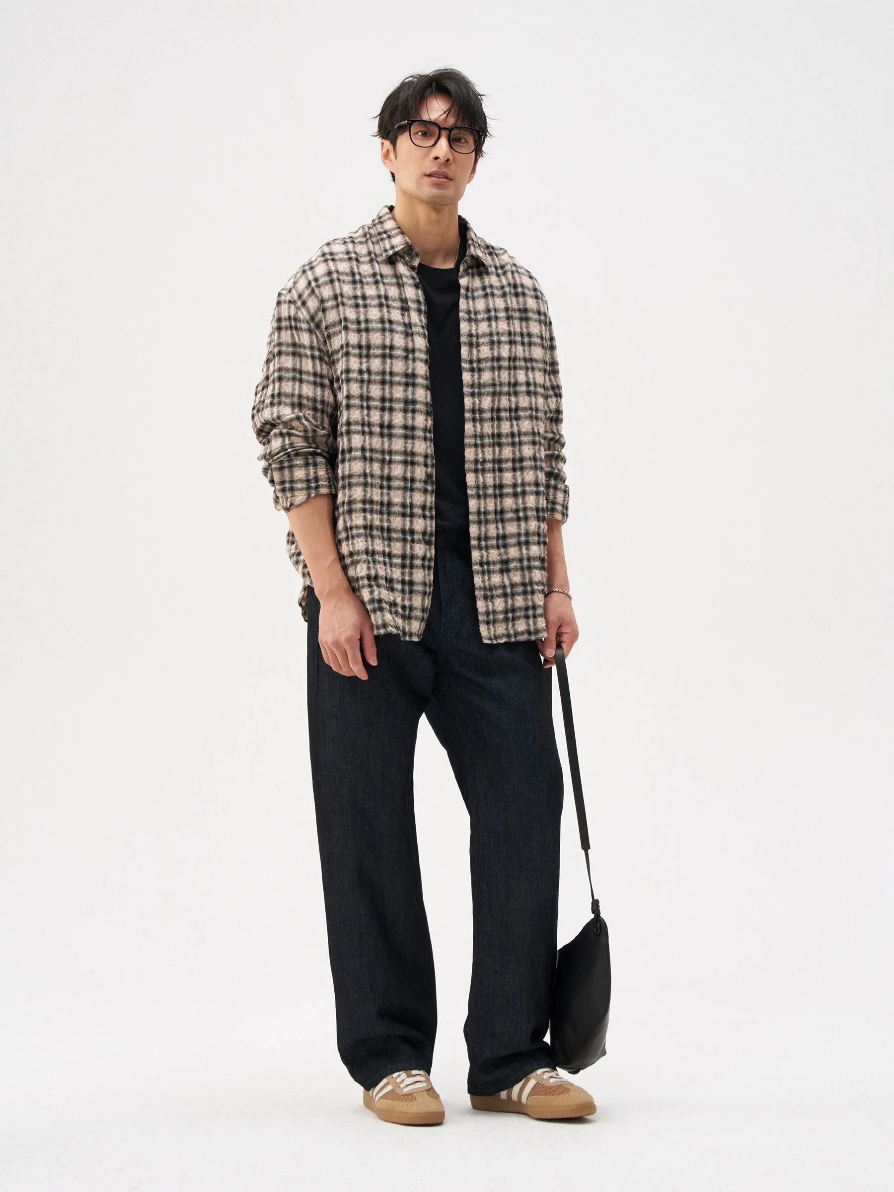 Crinkled Plaid Shirt - Image 2