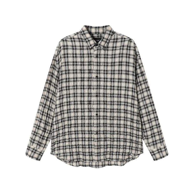 Crinkled Plaid Shirt - Image 4