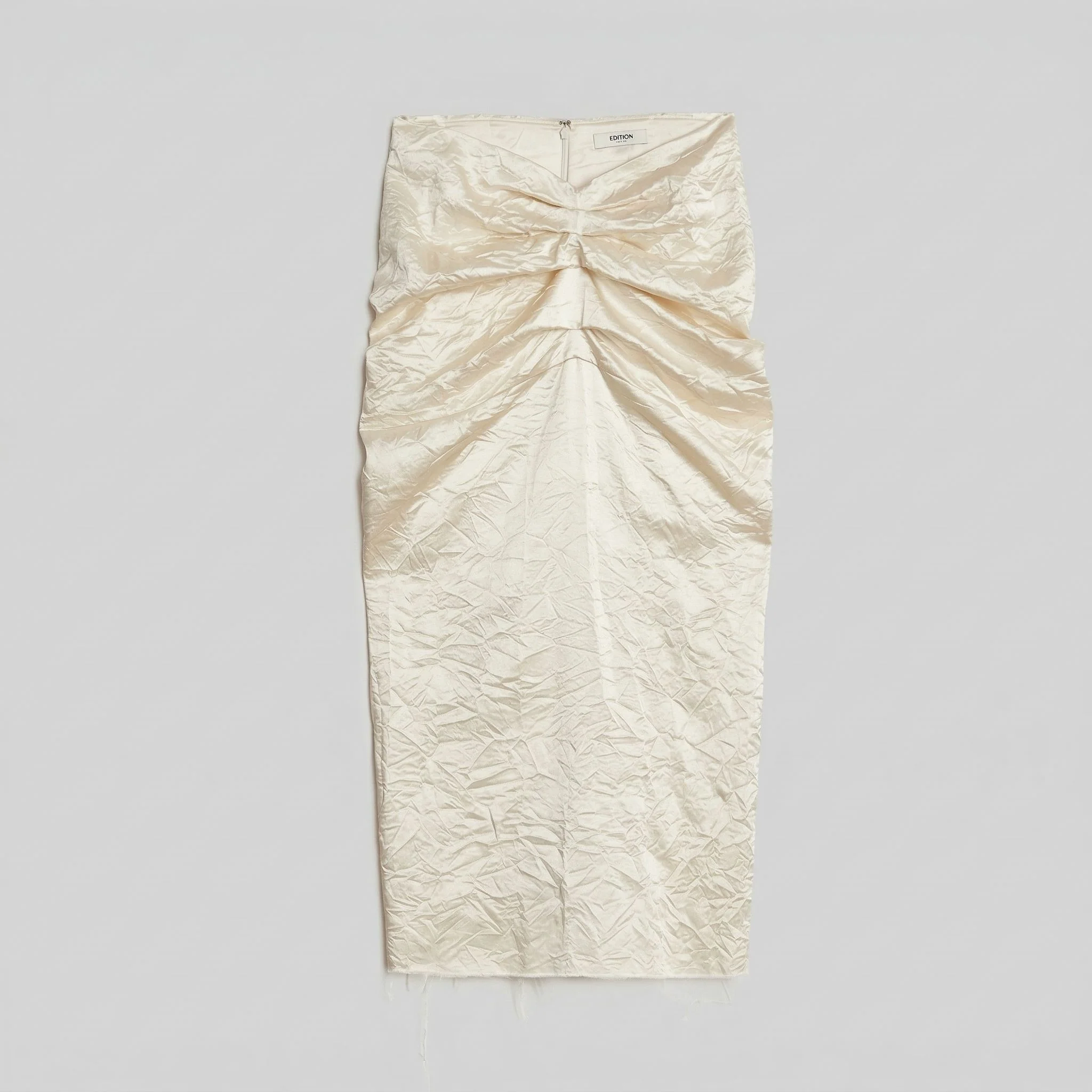 Crinkled Ruched Midi Skirt - Image 5