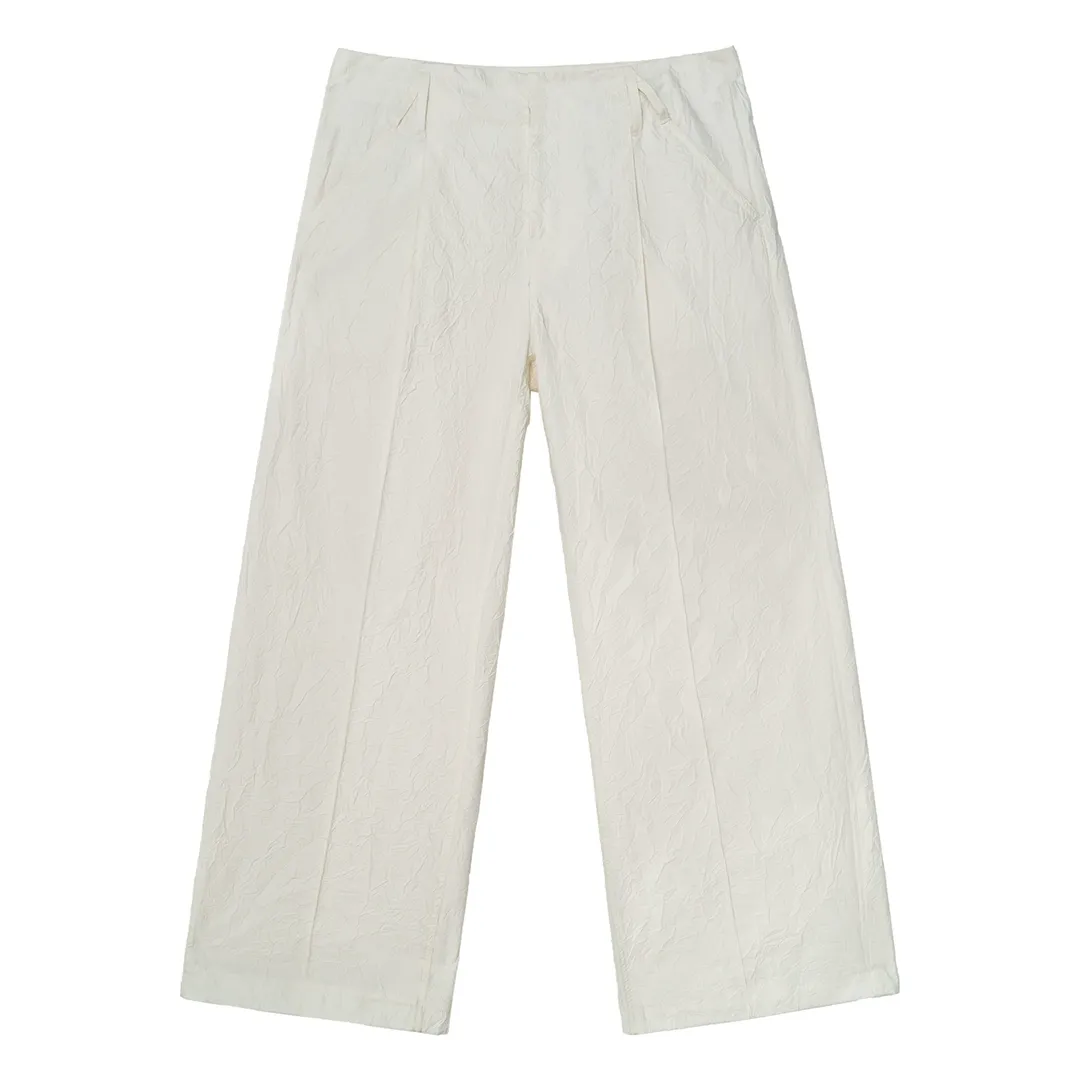 Crinkled Straight-Leg Trousers - Image 7