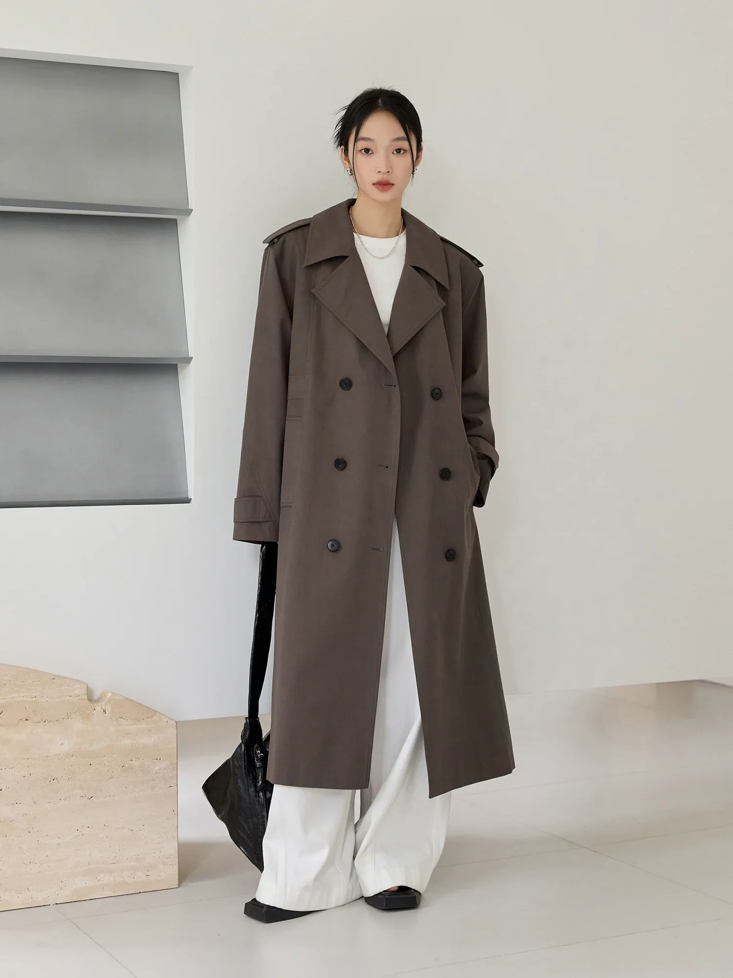 Crisp Long Trench Coat - Image 3