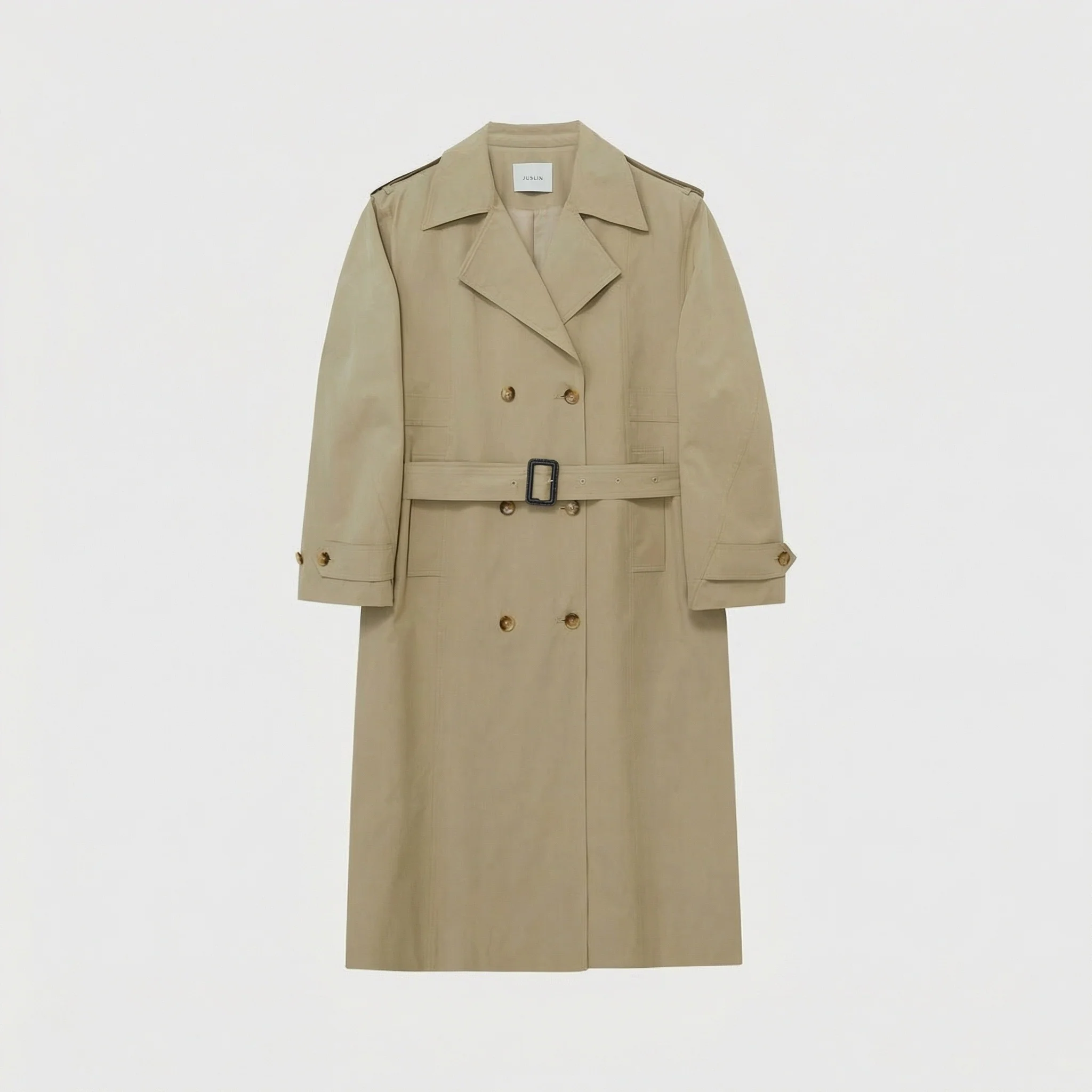 Crisp Long Trench Coat - Image 6