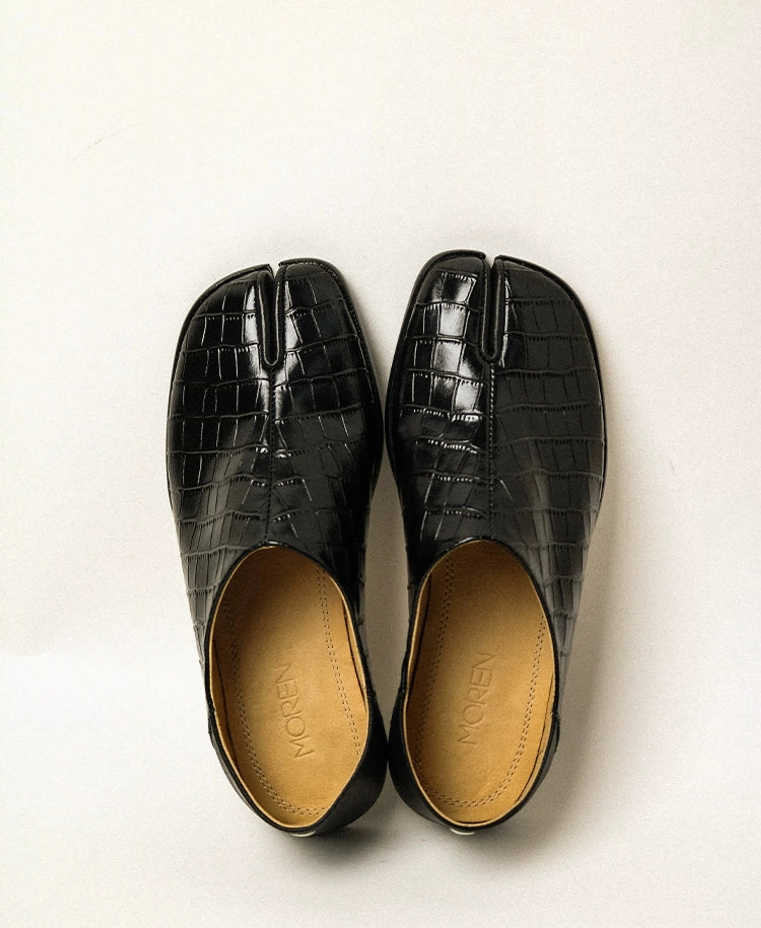 Croc-Embossed Tabi Loafers