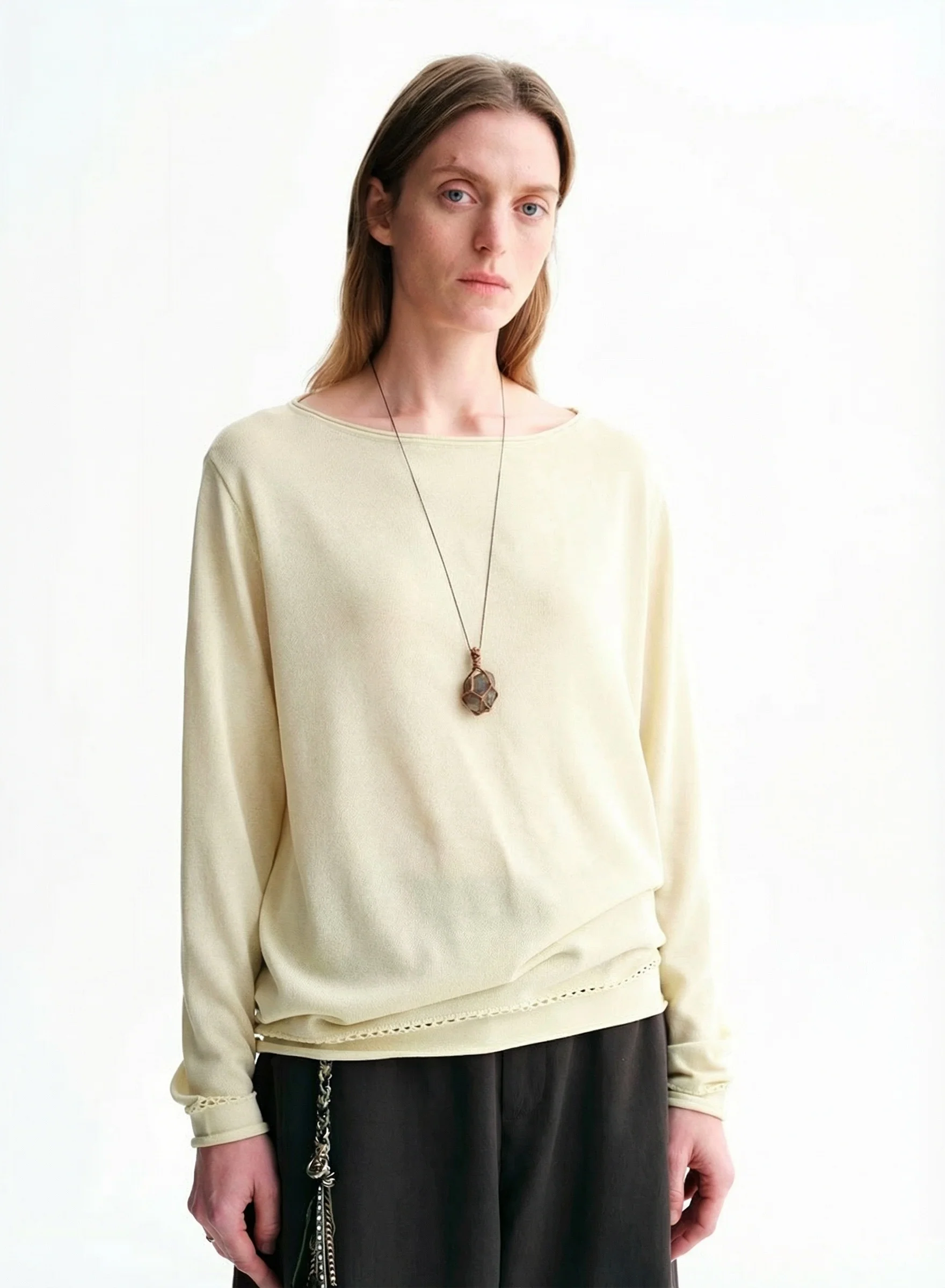 Crochet Trim Knit Top - Image 5
