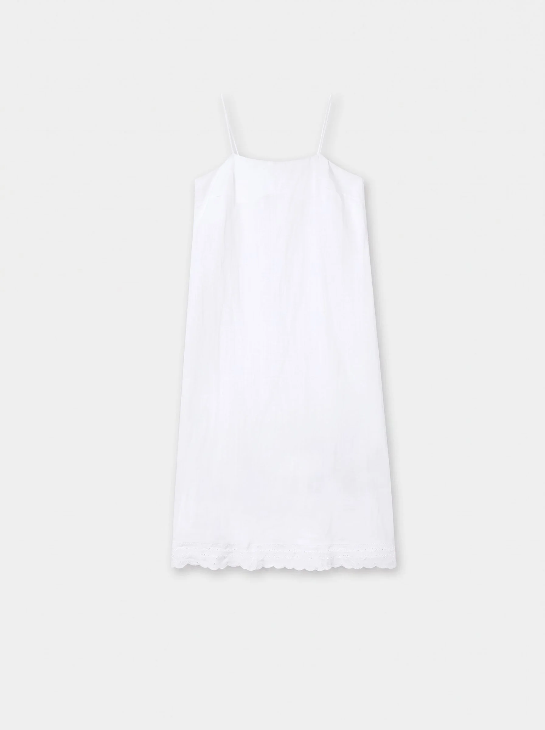 Crochet-Trim Linen Slip Dress - Image 10