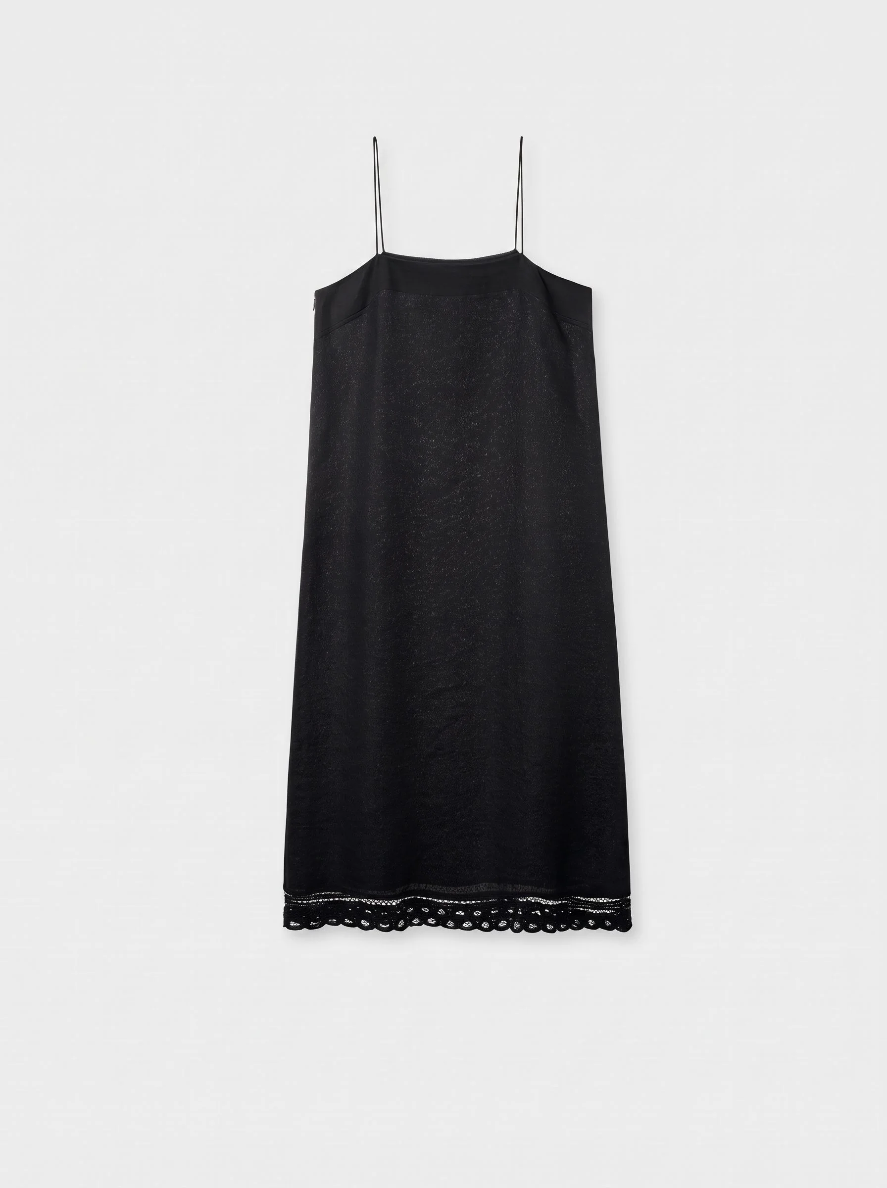 Crochet-Trim Linen Slip Dress - Image 9