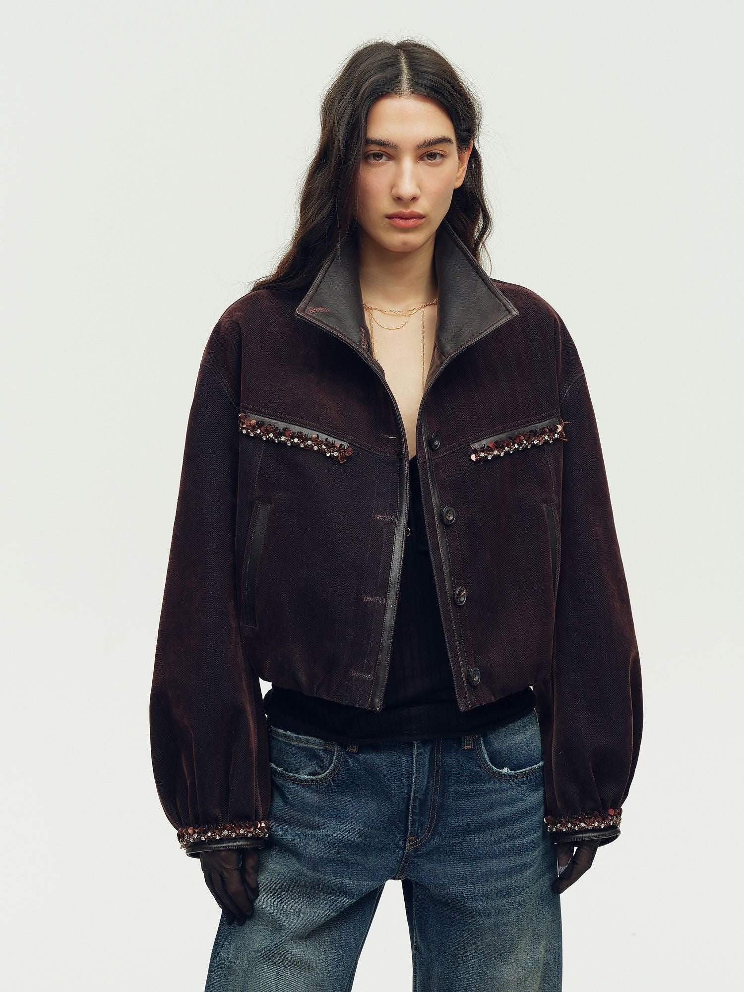Cropped Beaded Jacket