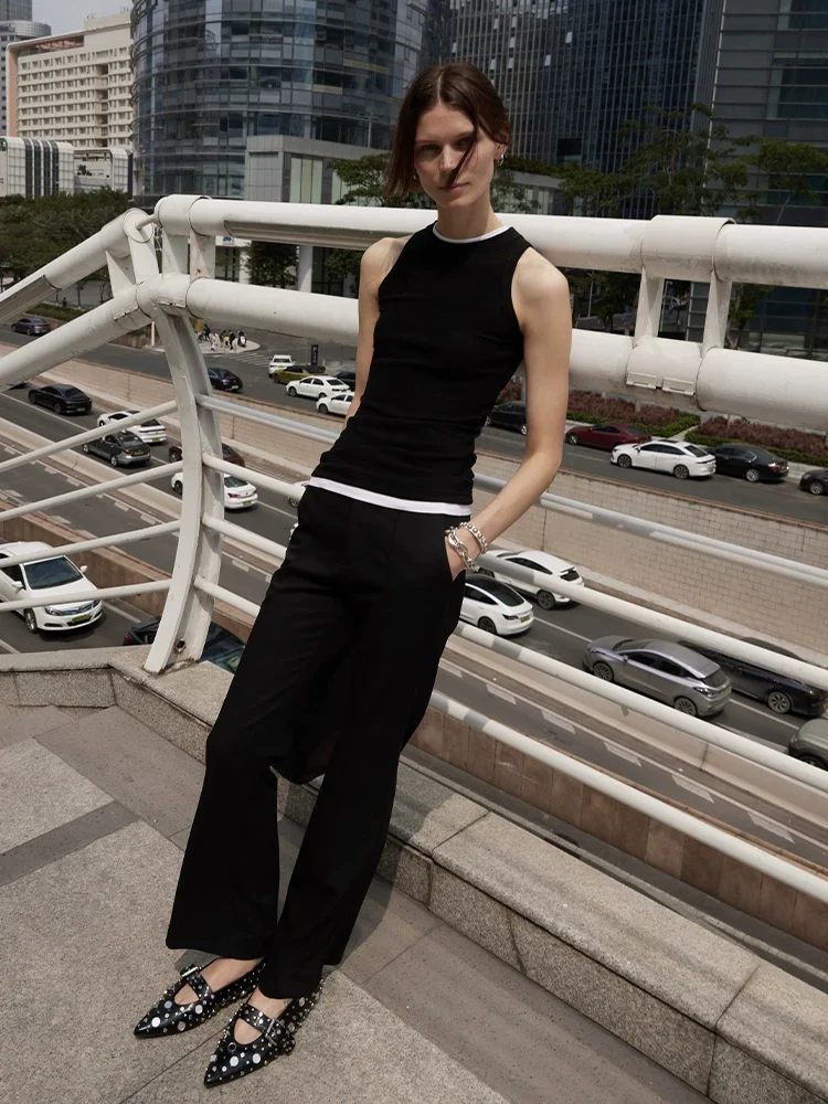 Cropped Cigarette Trousers