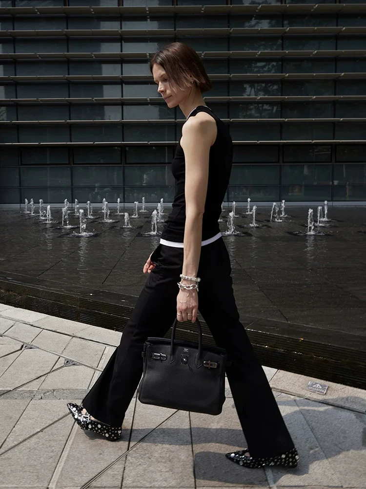 Cropped Cigarette Trousers - Image 2