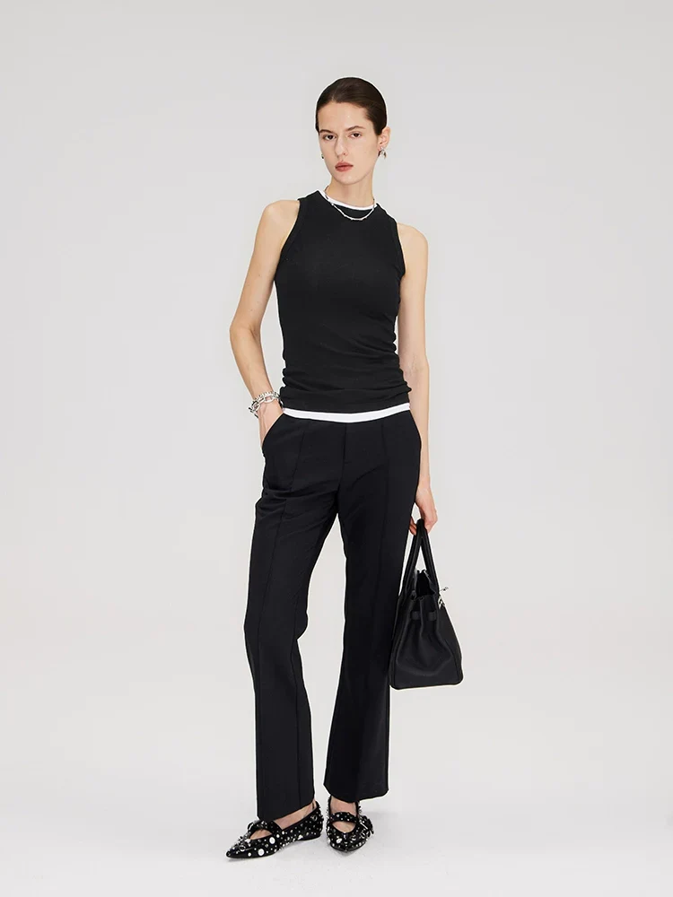 Cropped Cigarette Trousers - Image 3