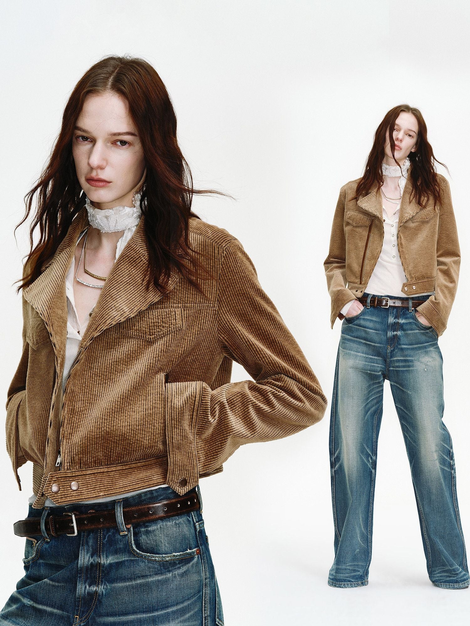 Cropped Corduroy Jacket