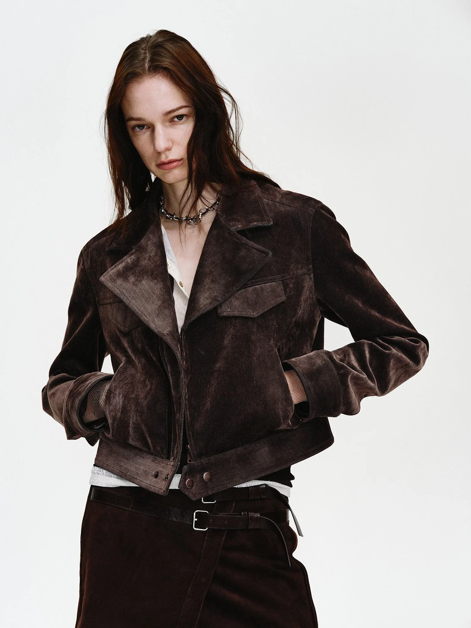 Cropped Corduroy Jacket - Image 3