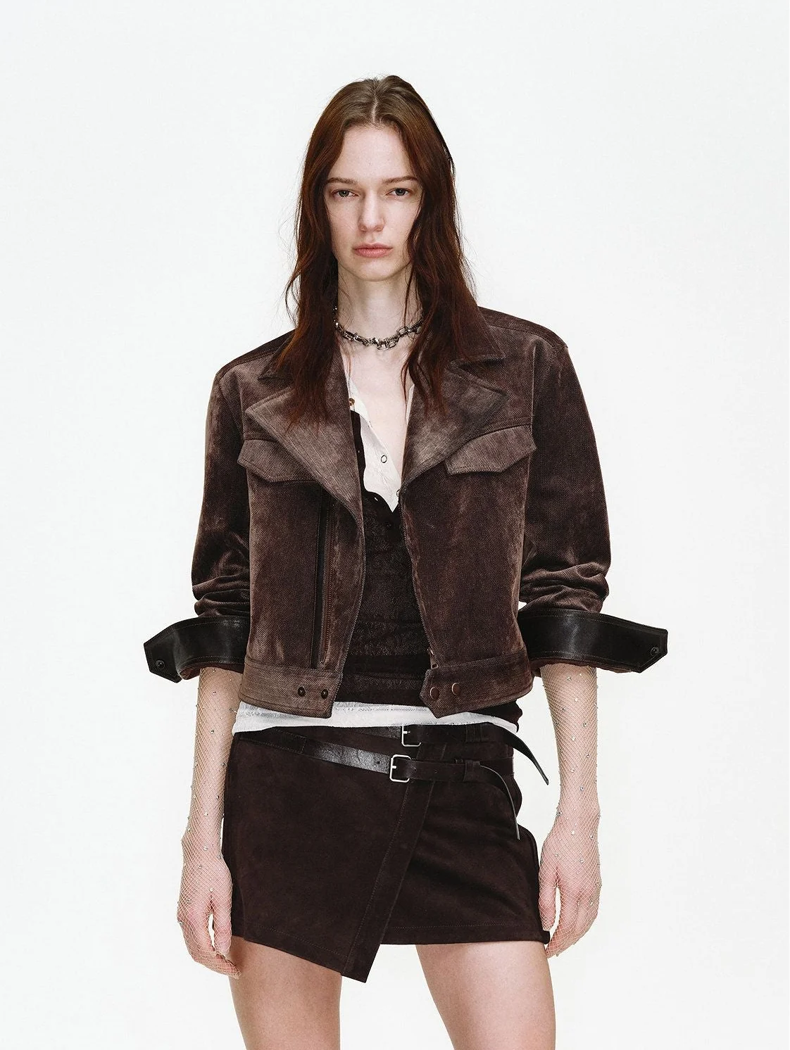 Cropped Corduroy Jacket - Image 7