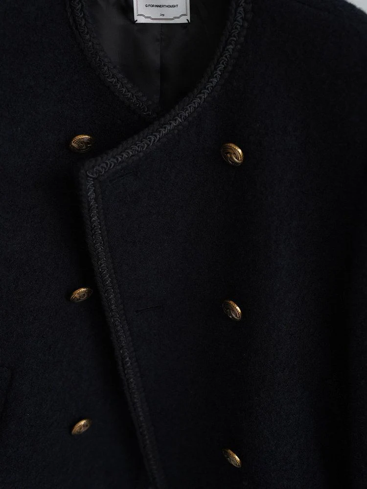 Cropped Double-Breasted Jacket - Image 3