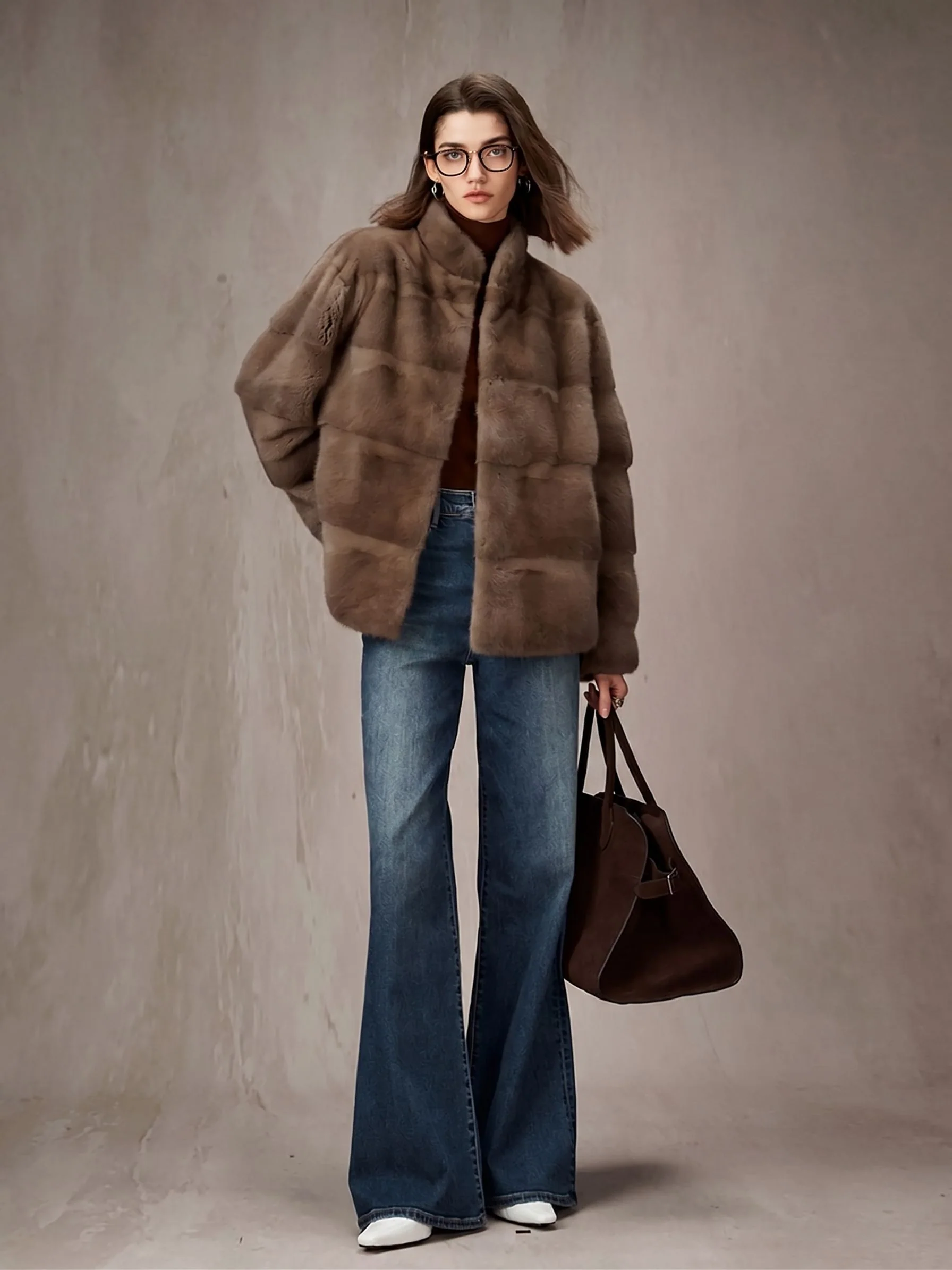 Cropped Fur Jacket - Image 4