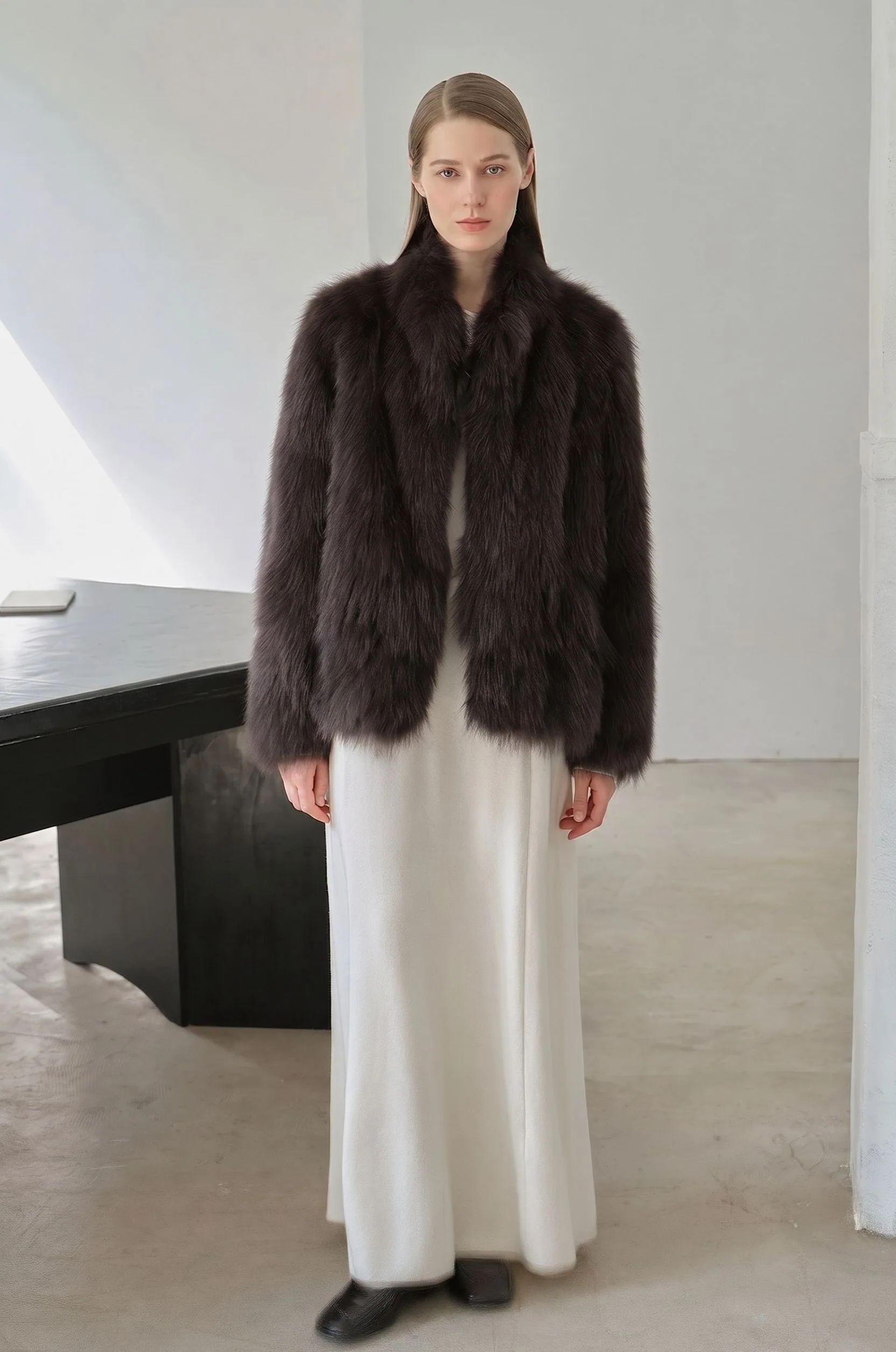 Cropped Fur Jacket