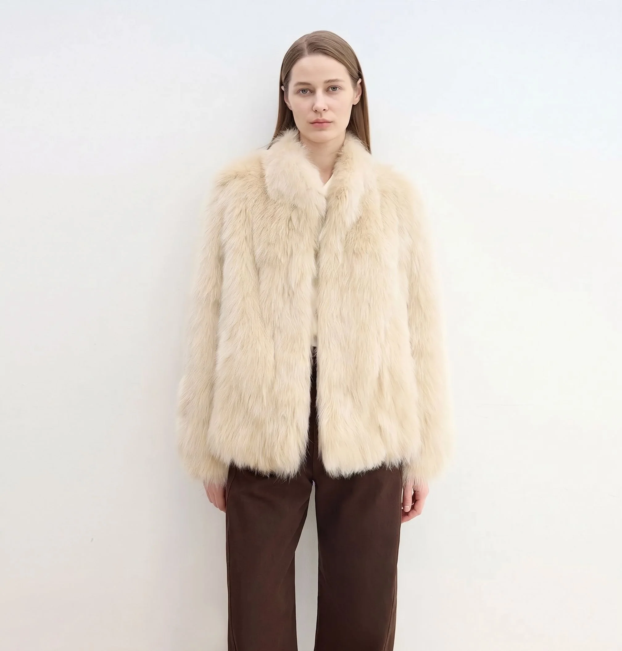 Cropped Fur Jacket - Image 9