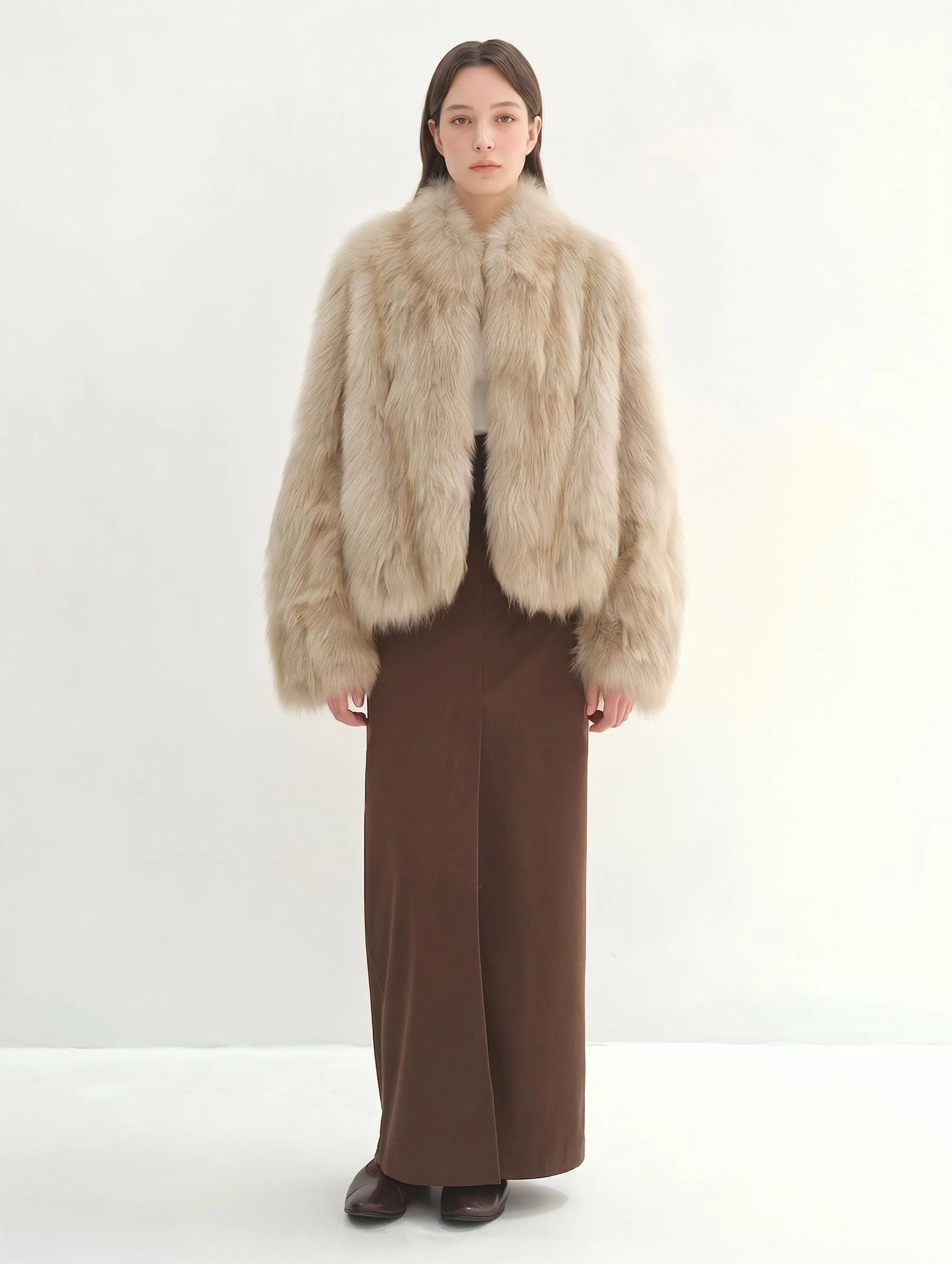 Cropped Fur Jacket - Image 2