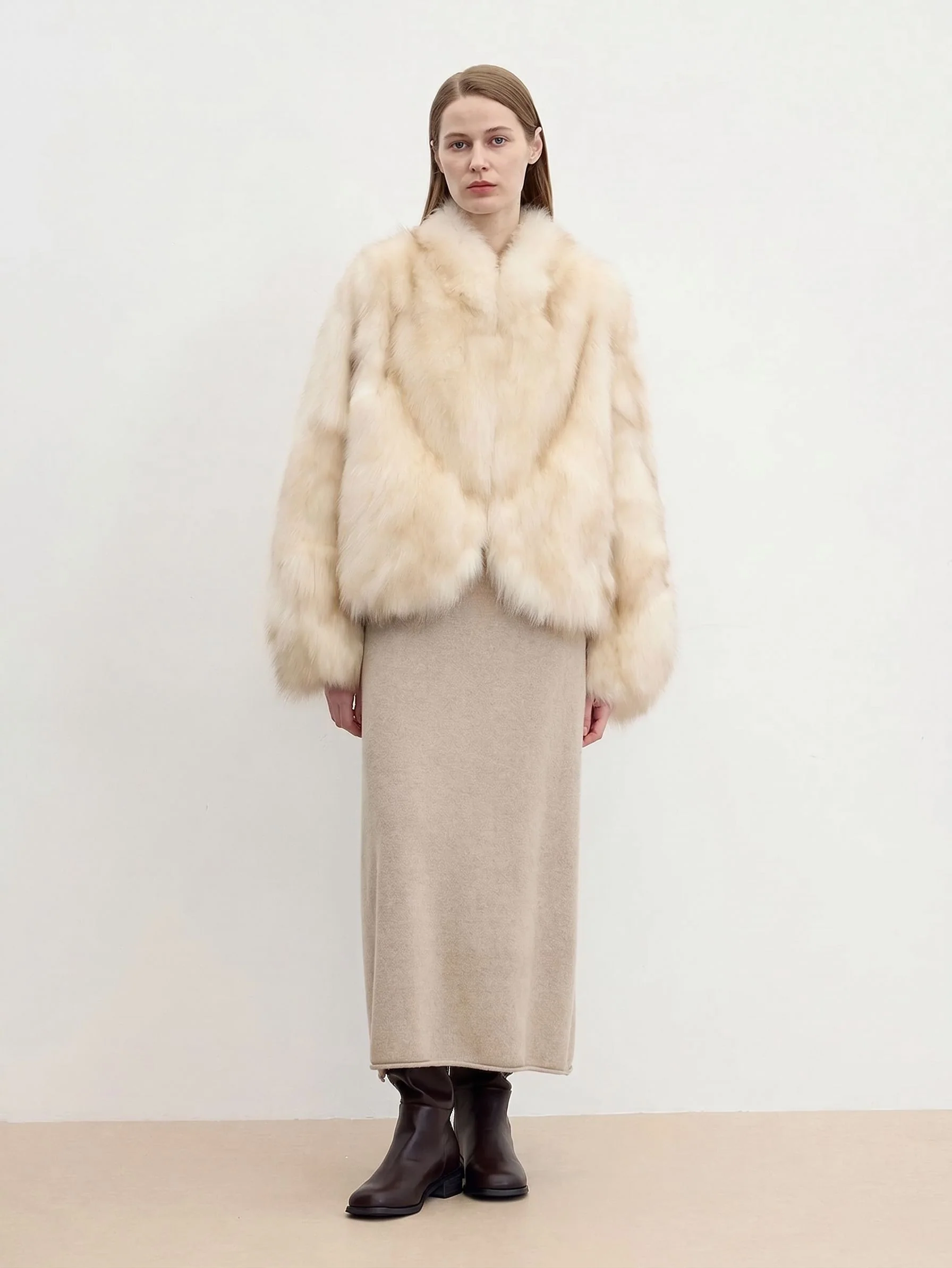 Cropped Fur Jacket - Image 3