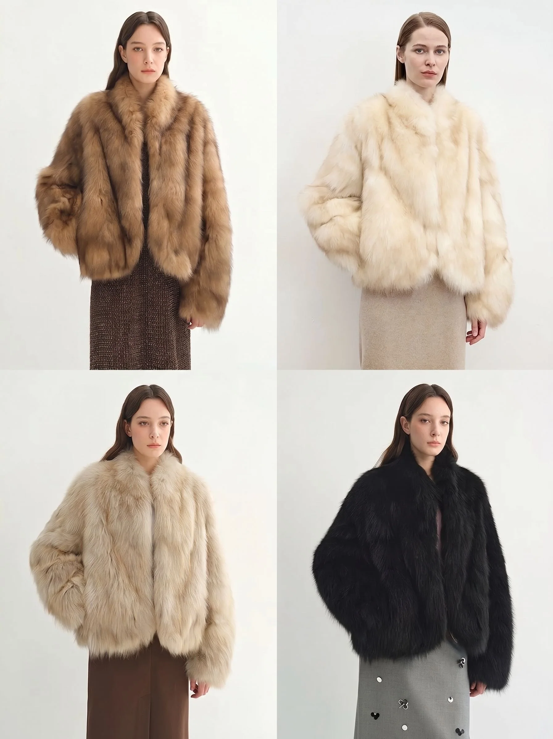 Cropped Fur Jacket - Image 4
