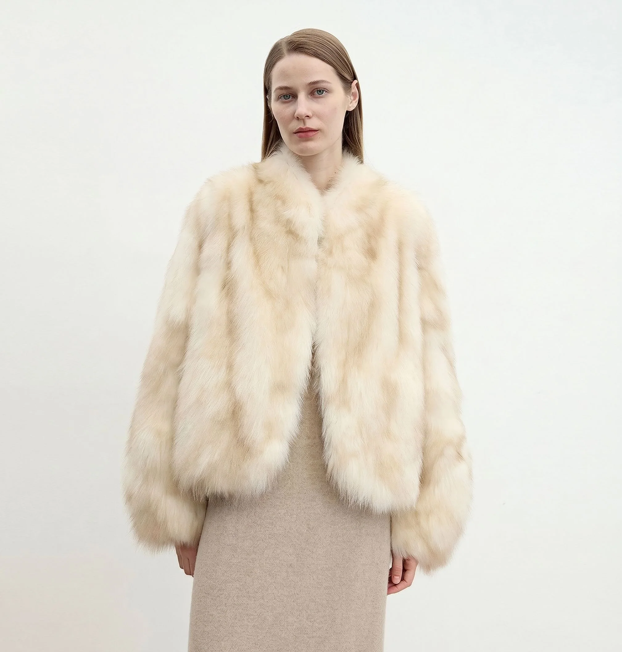 Cropped Fur Jacket - Image 5