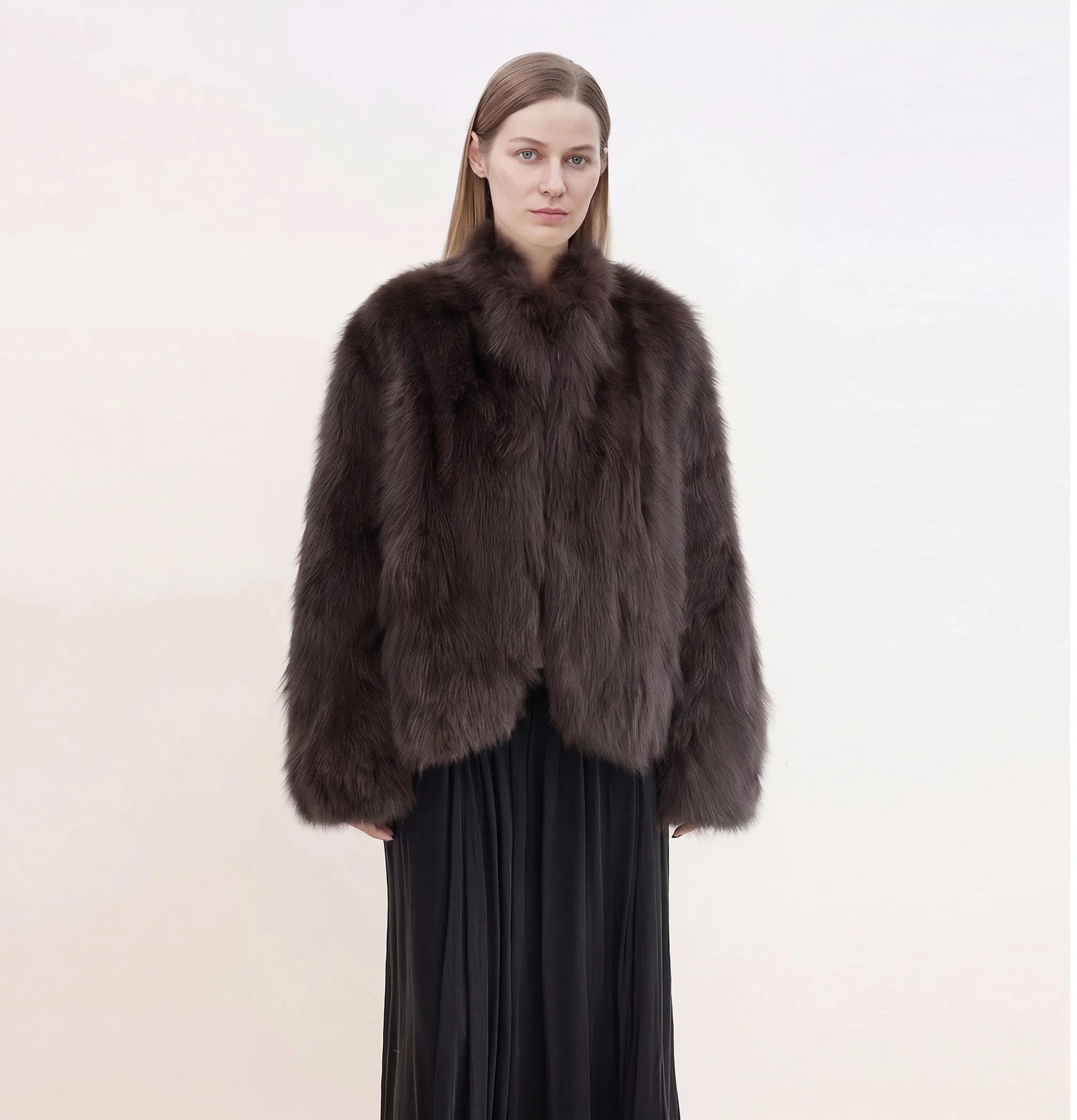 Cropped Fur Jacket - Image 6