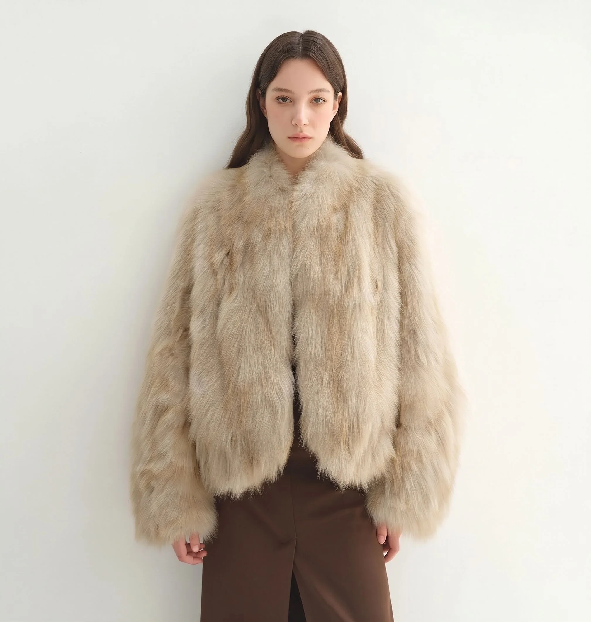 Cropped Fur Jacket - Image 7