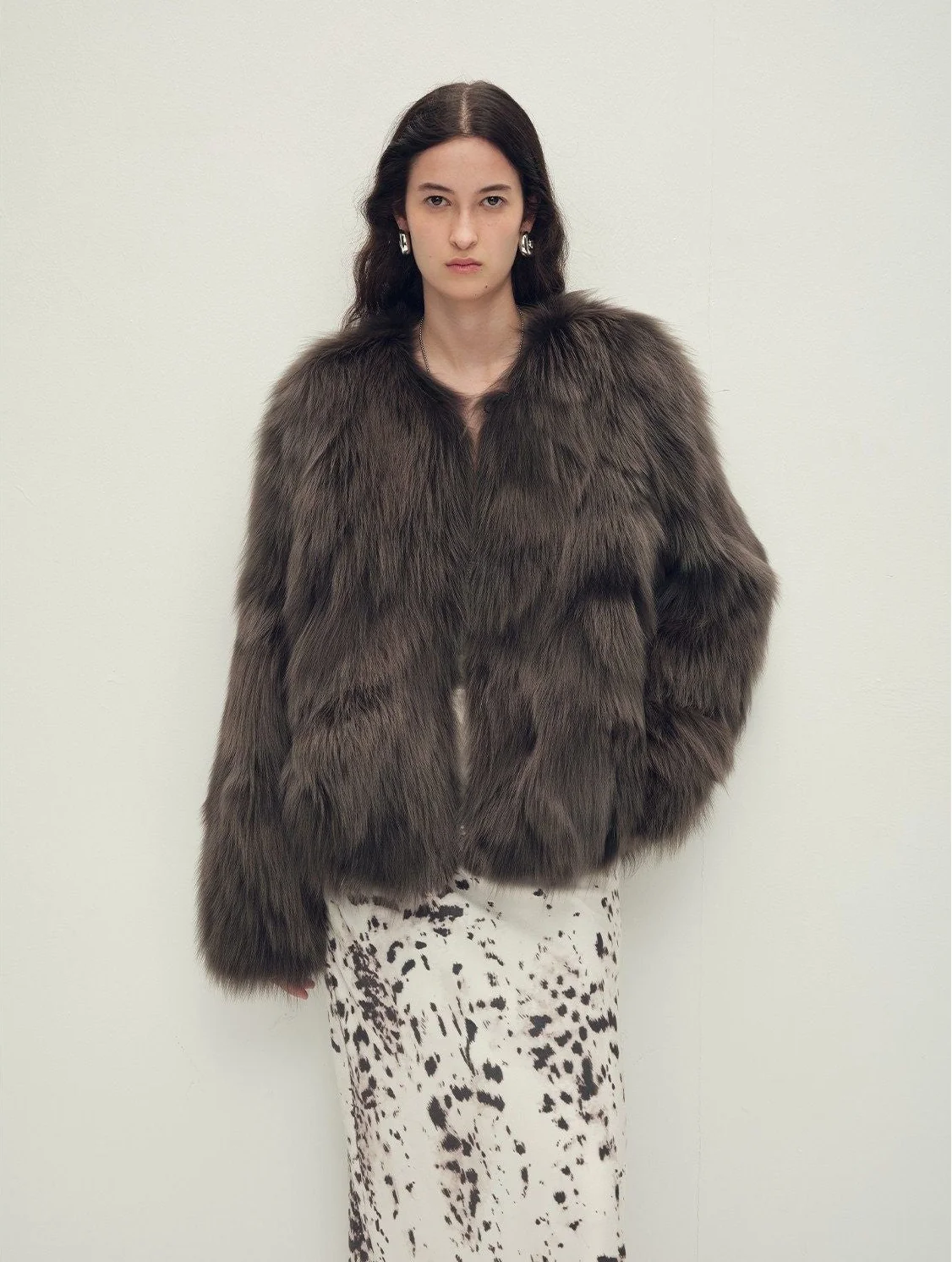 Cropped Fur Jacket - Image 8