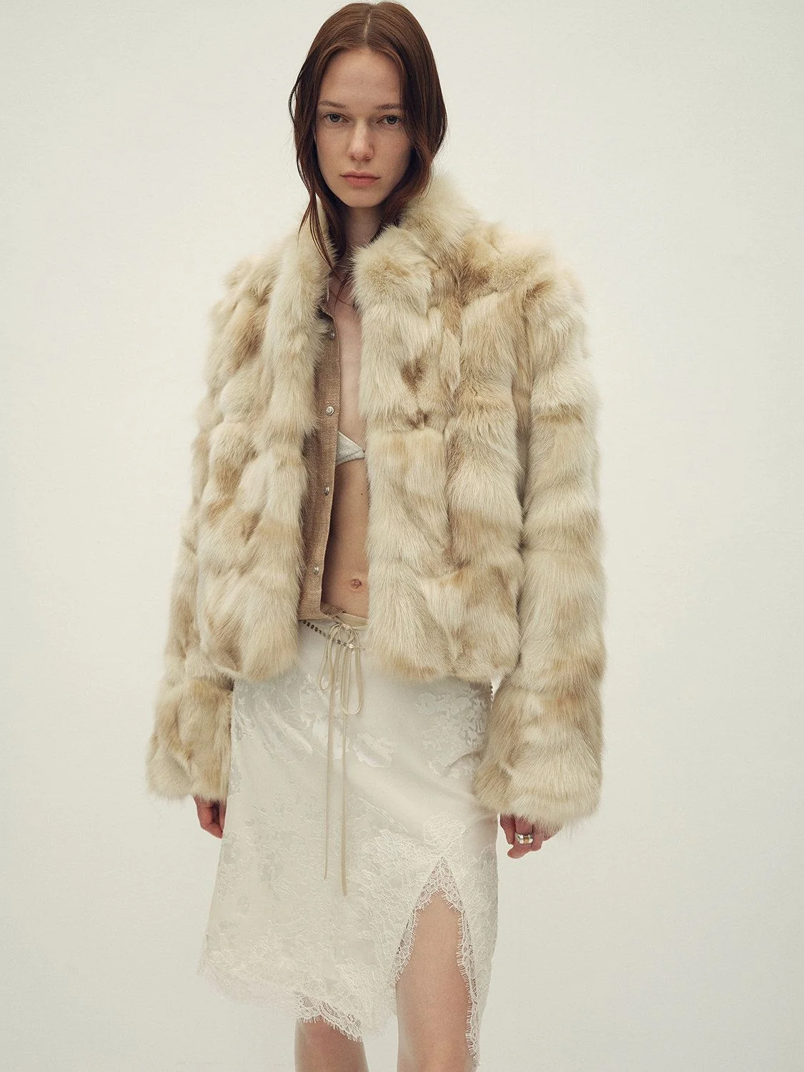 Cropped Fur Jacket - Image 3