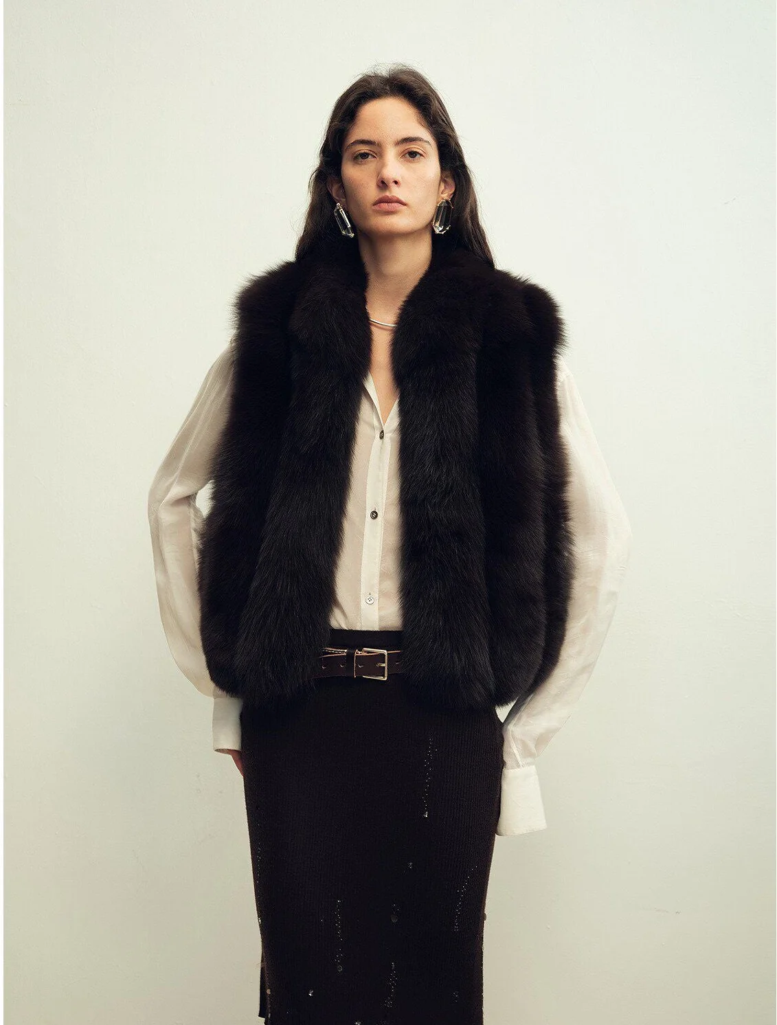Cropped Fur Vest - Image 8