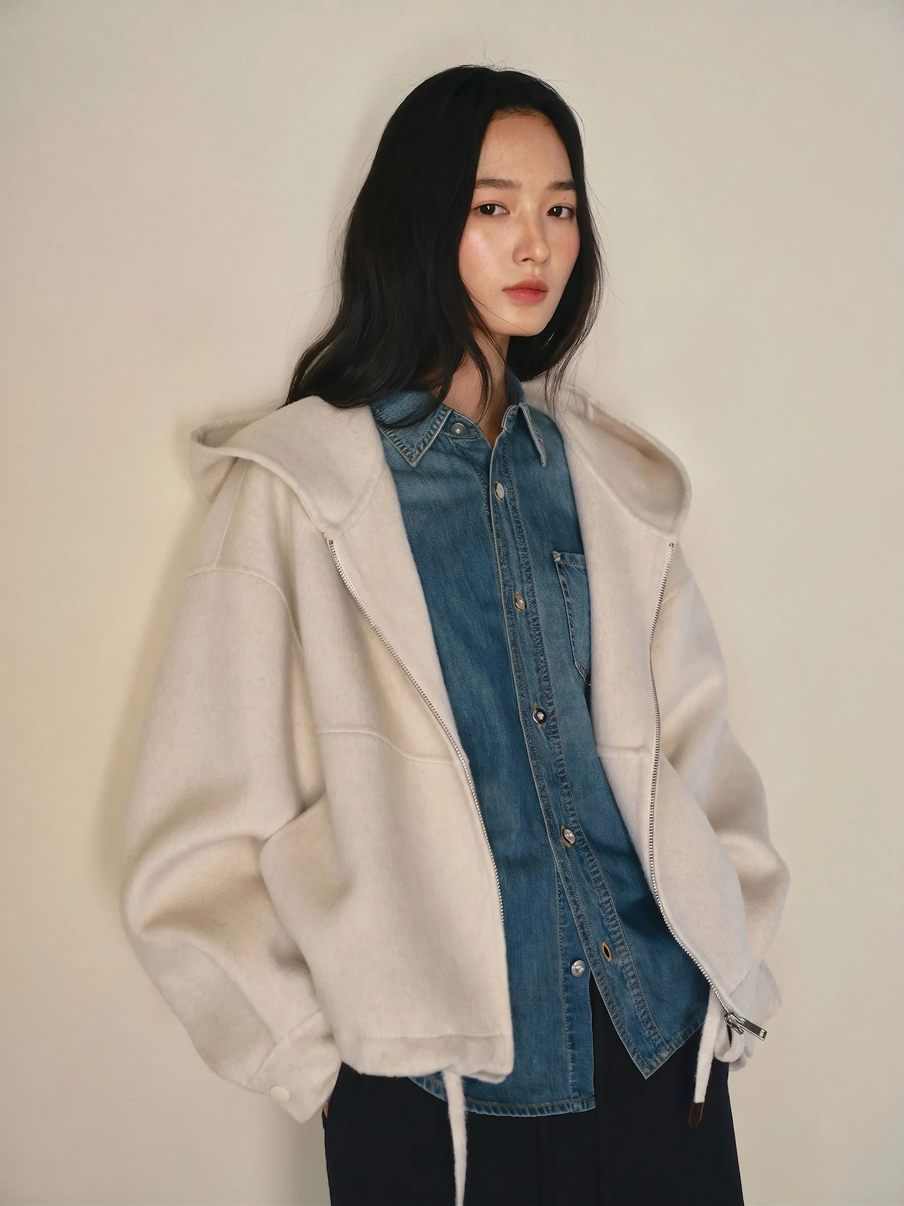 Cropped Hooded Jacket - Image 2