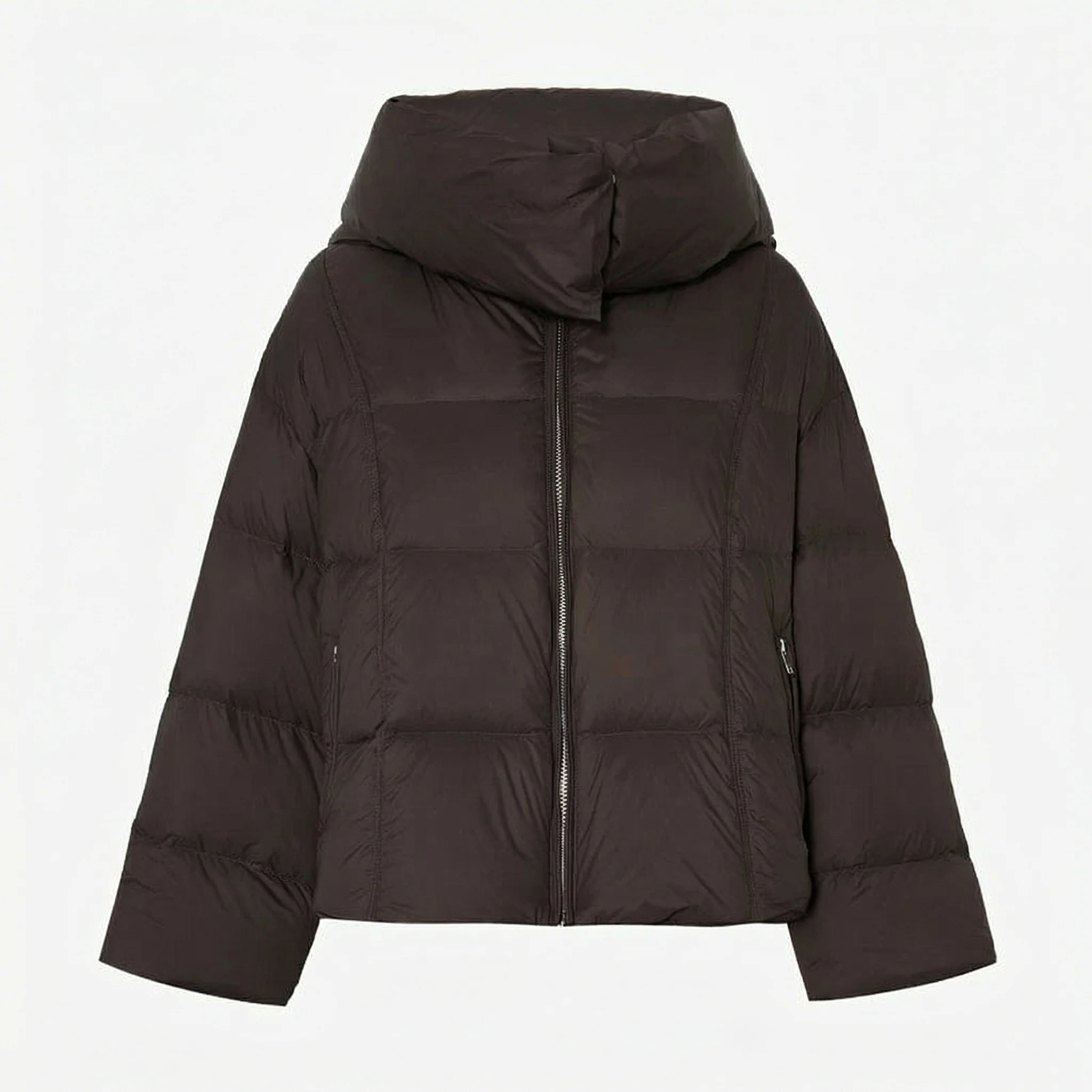 Cropped Hooded Puffer - Image 5