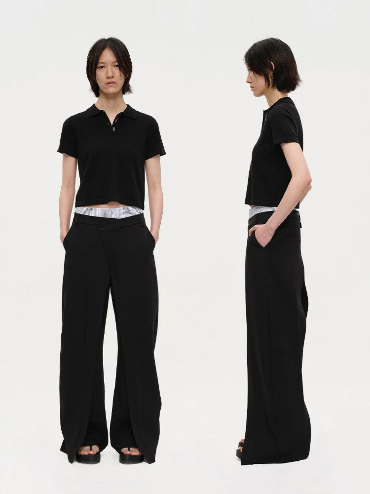Cropped Knit Polo - Image 2