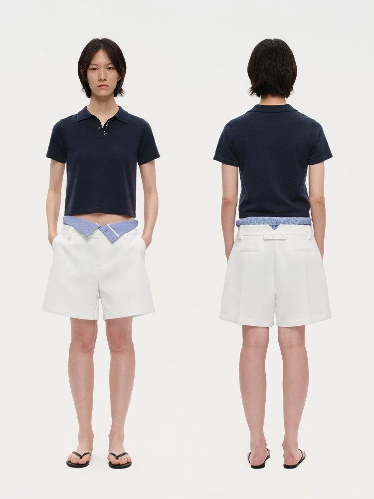 Cropped Knit Polo - Image 4