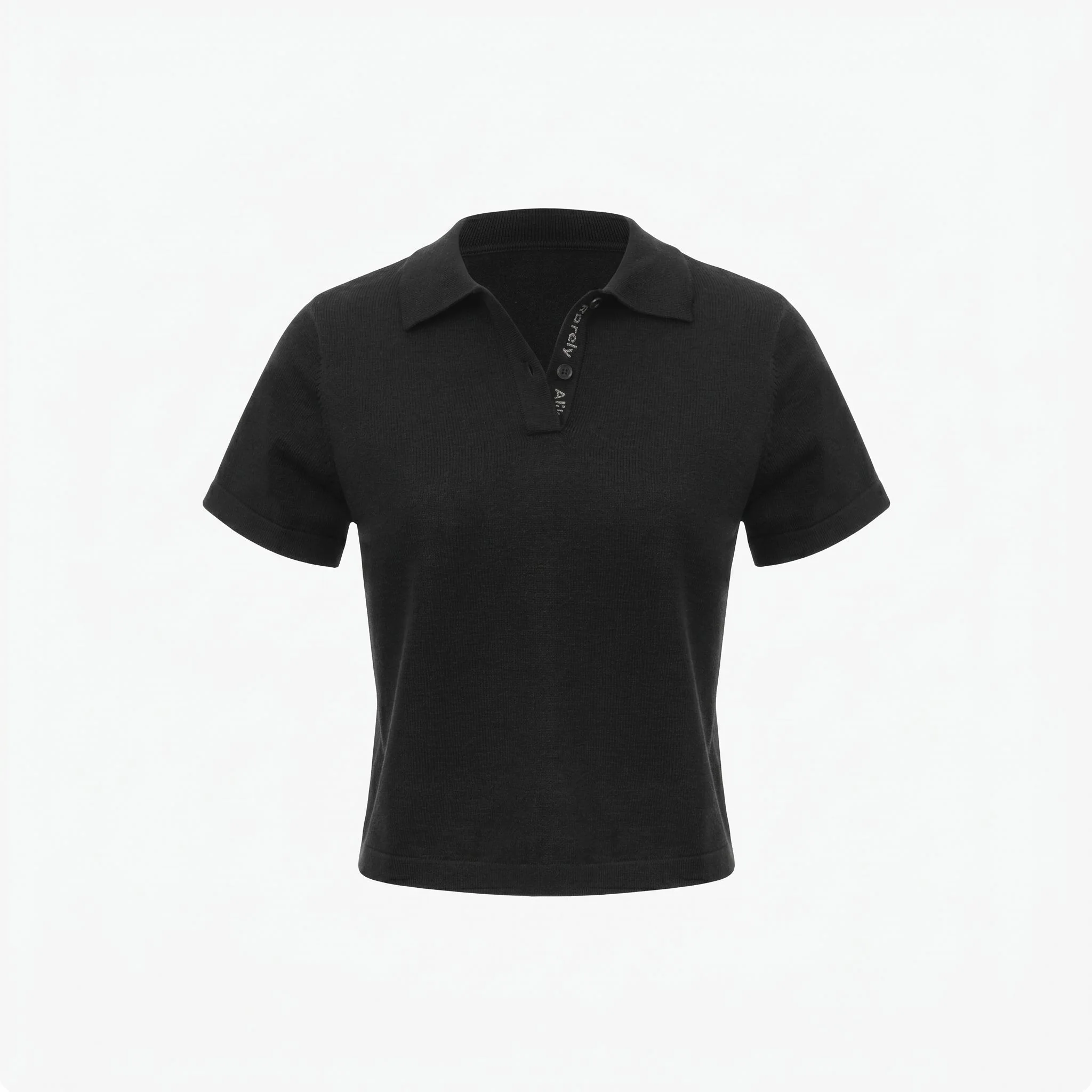 Cropped Knit Polo - Image 6