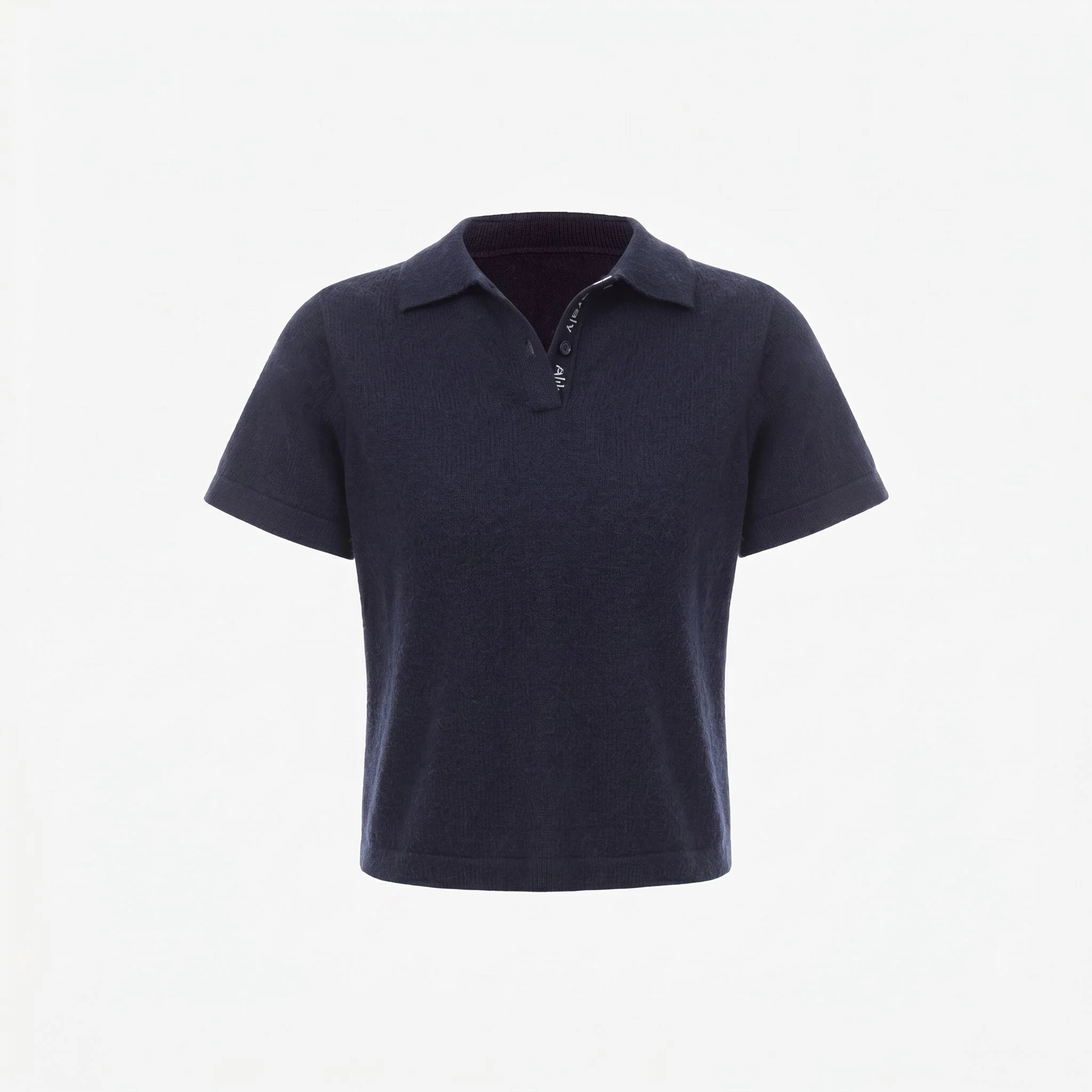 Cropped Knit Polo - Image 9