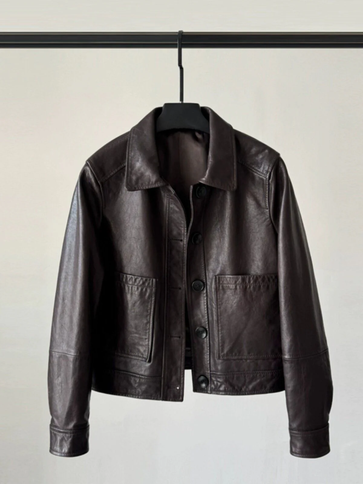 Cropped Leather Jacket