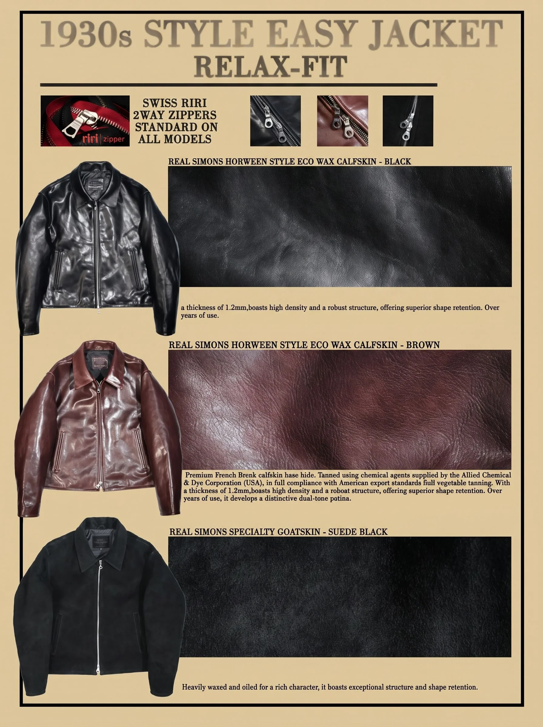 Cropped Leather Zip Jacket - Image 3