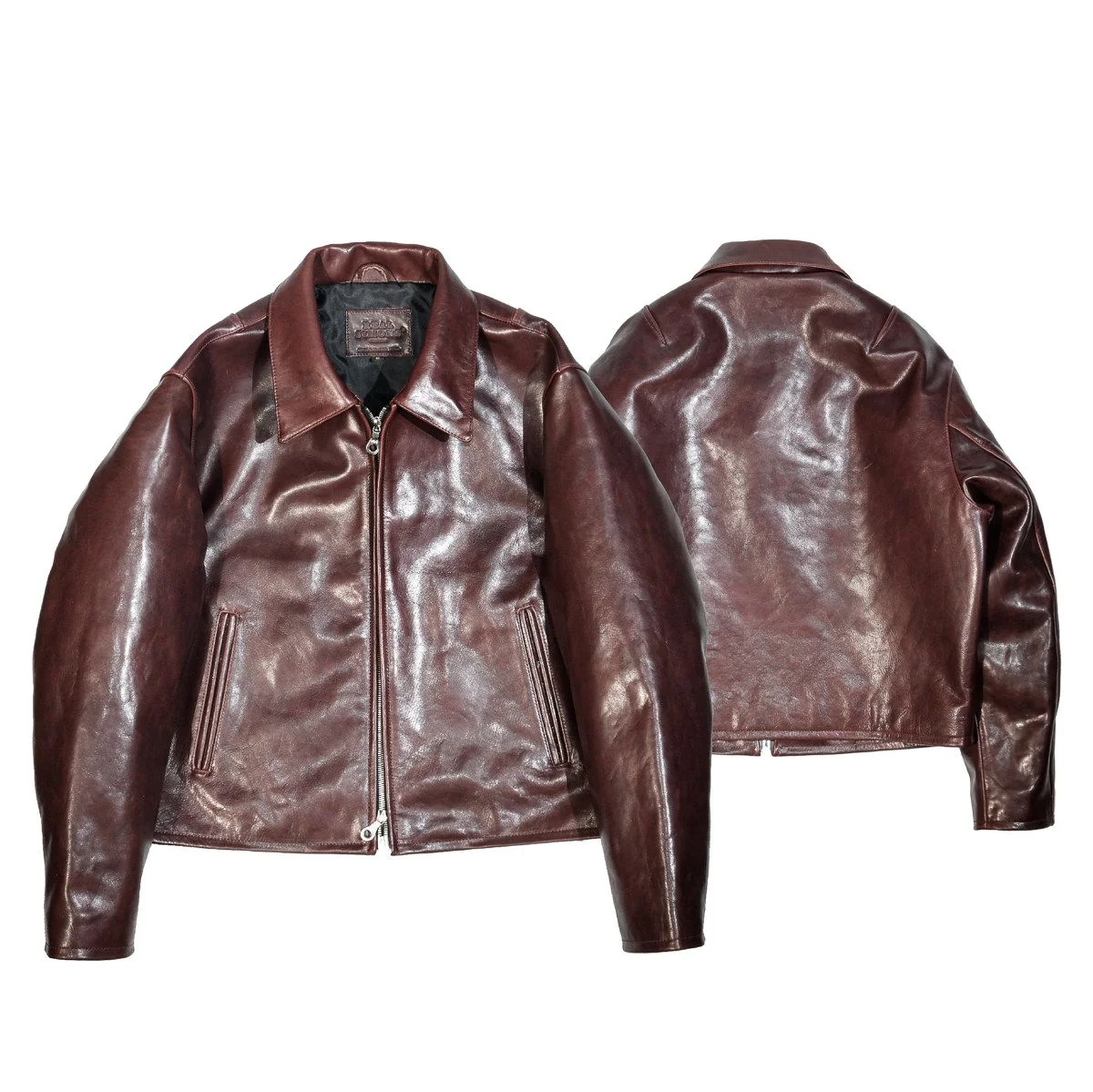 Cropped Leather Zip Jacket - Image 6