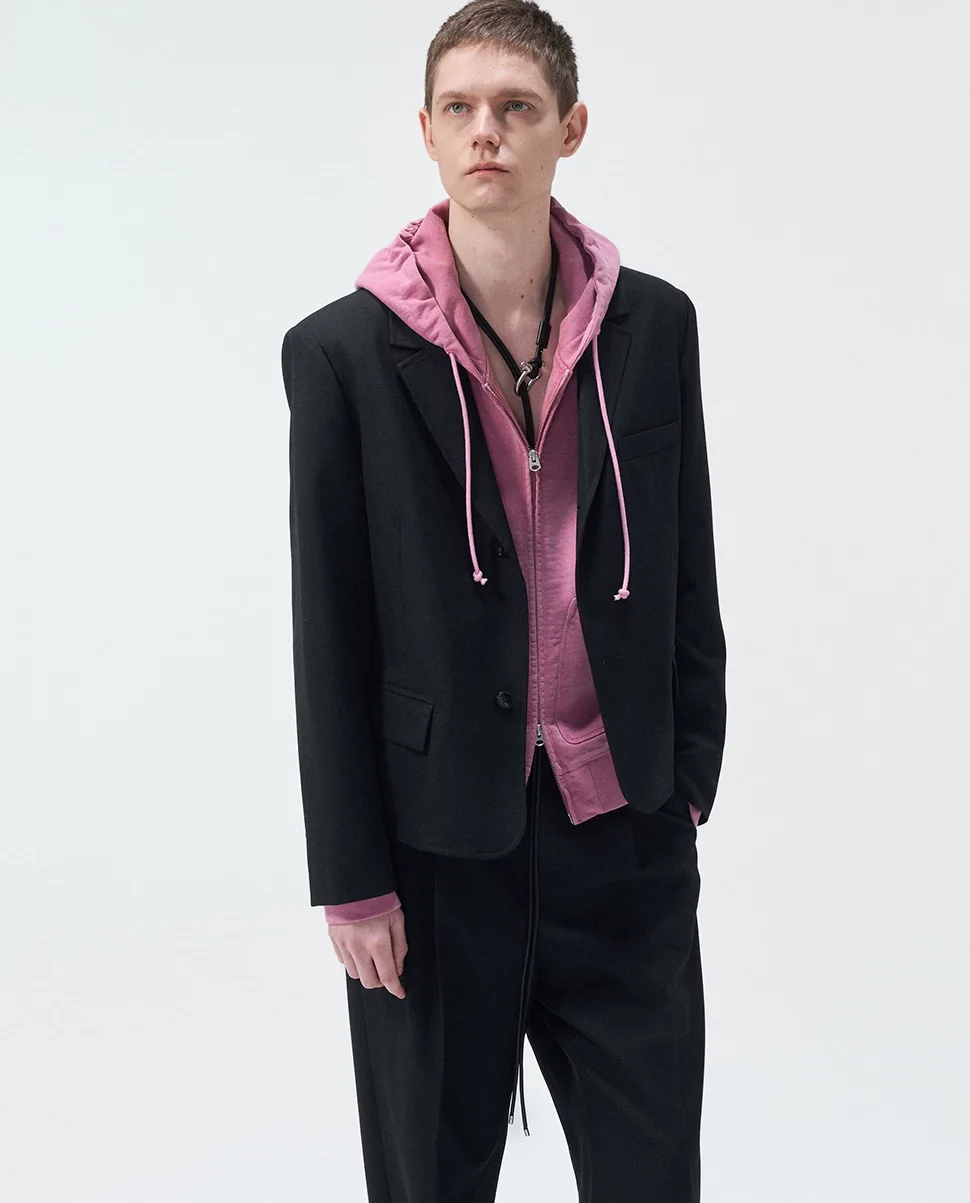 Cropped Merino Blazer - Image 3