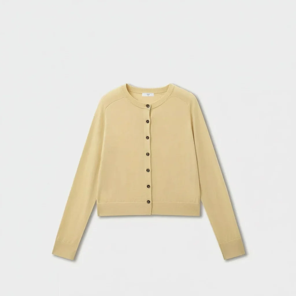 Cropped Merino Cardigan - Image 6