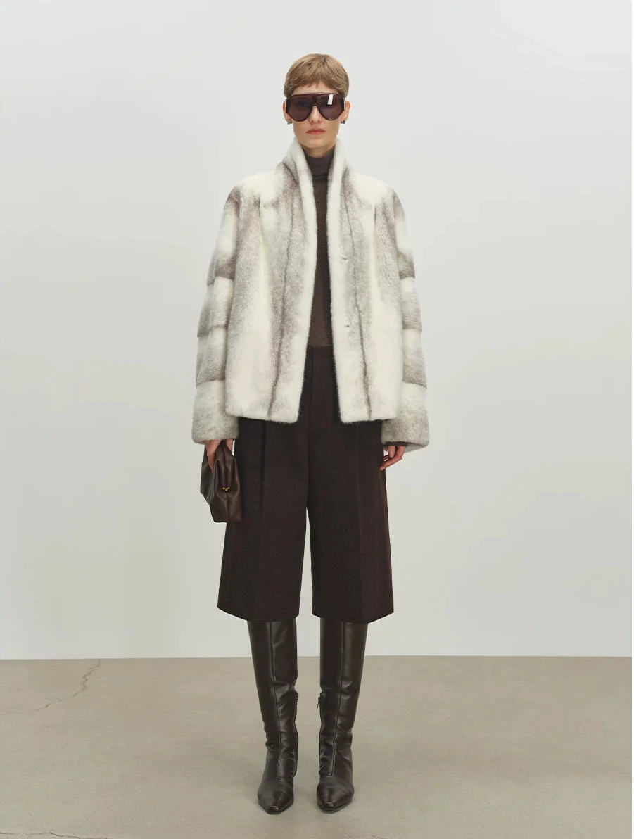Cropped Mink Jacket - Image 6