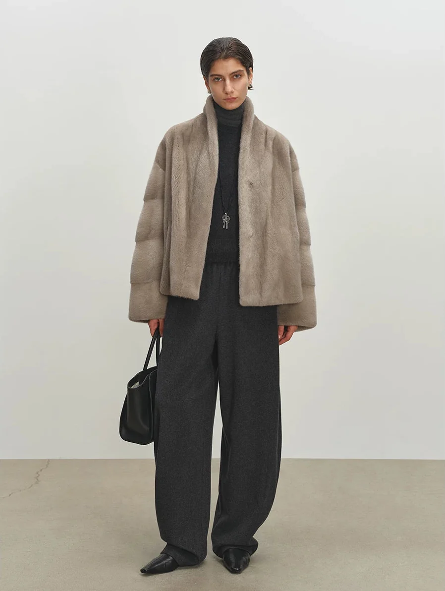 Cropped Mink Jacket - Image 7