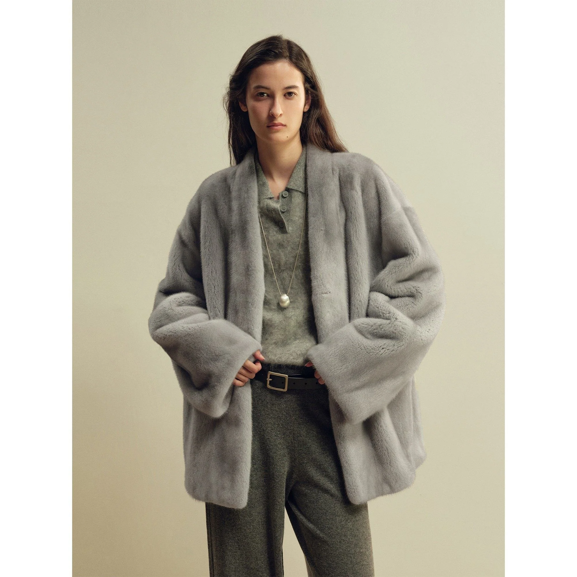 Cropped Mink Jacket - Image 10