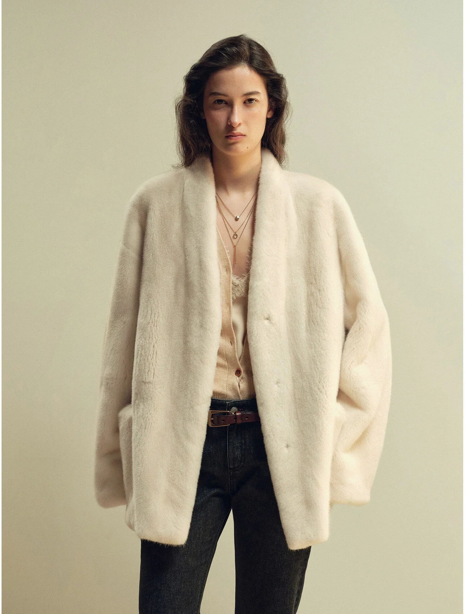 Cropped Mink Jacket - Image 11