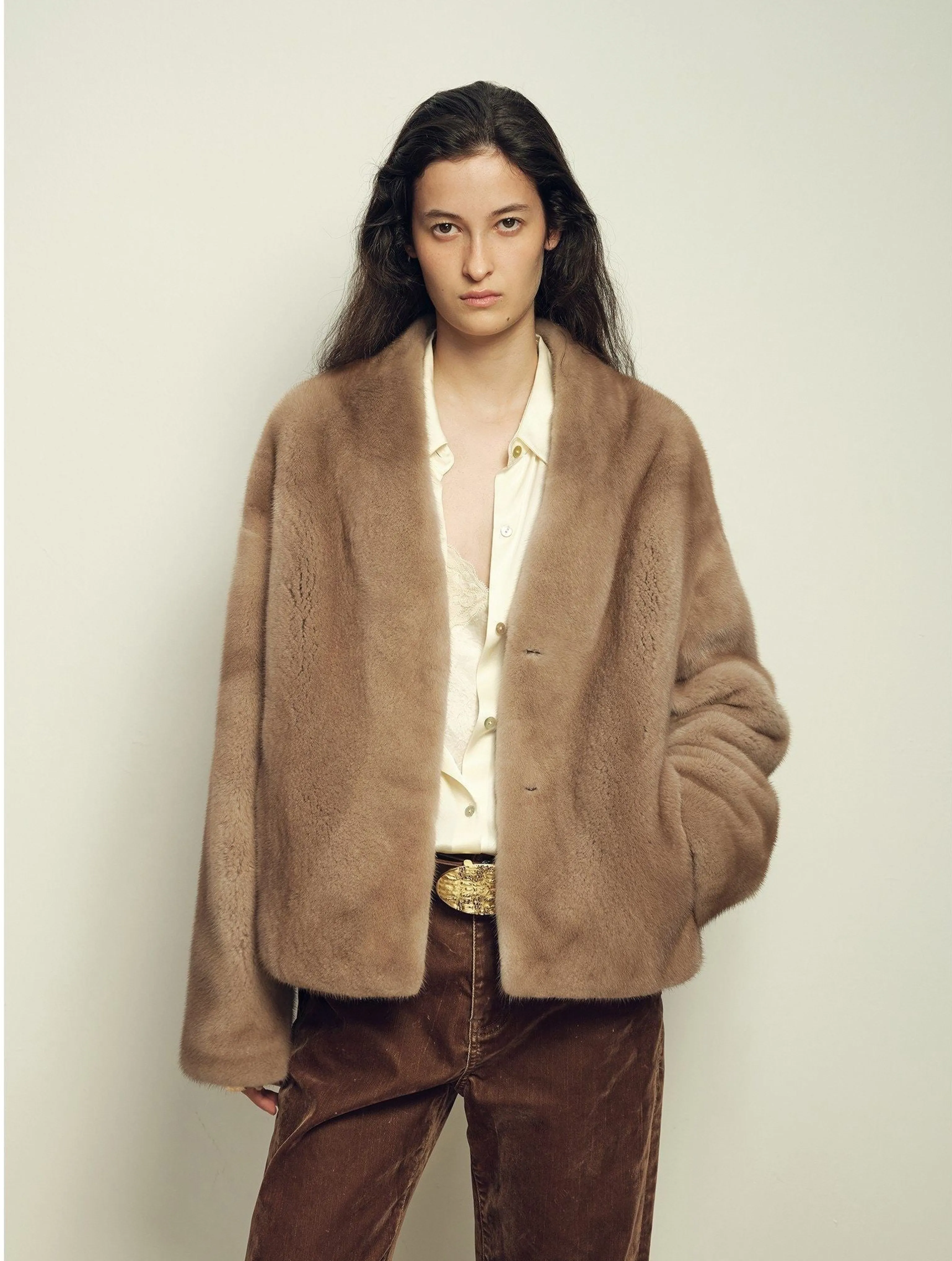 Cropped Mink Jacket - Image 12