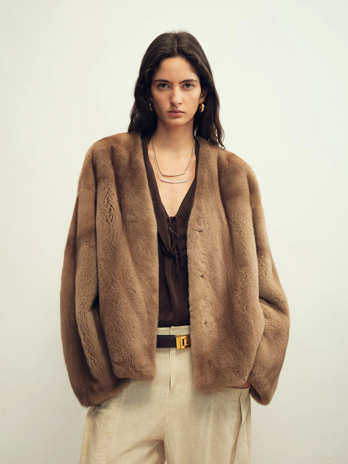 Cropped Mink Jacket - Image 2