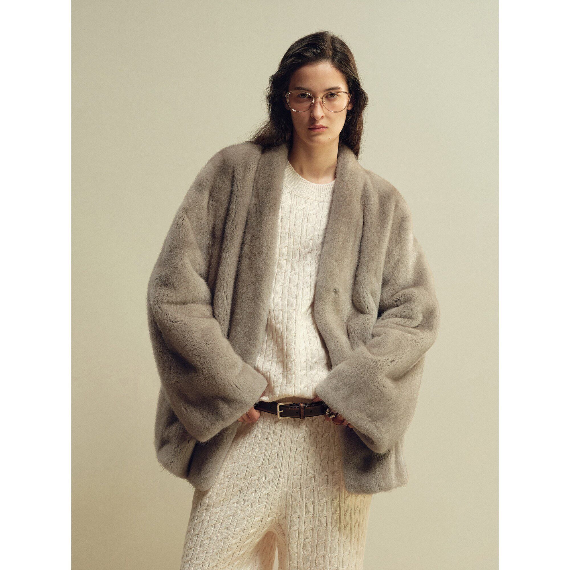 Cropped Mink Jacket - Image 9
