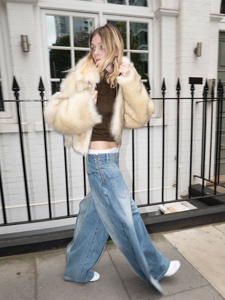 Cropped Pile Jacket - Image 4